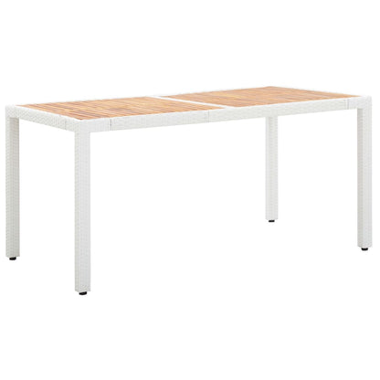 Set da Pranzo da Giardino 7 pz in Polyrattan Bianco | homemem39