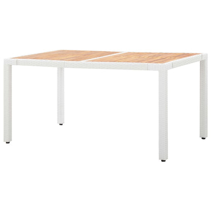 Set da Pranzo da Giardino 7 pz in Polyrattan Bianco | homemem39