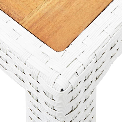 Set da Pranzo da Giardino 7 pz in Polyrattan Bianco | homemem39