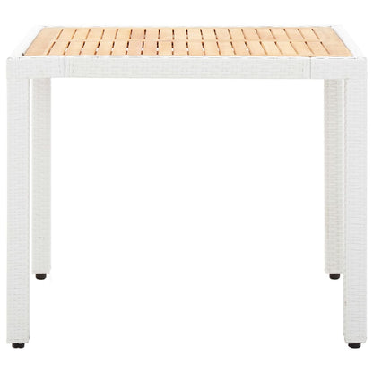 Set da Pranzo da Giardino 5 pz in Polyrattan Bianco | homemem39