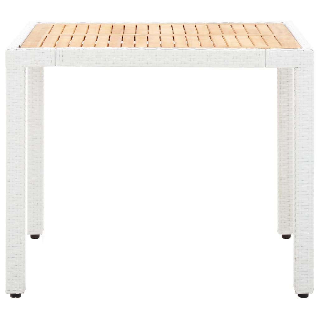 Set da Pranzo da Giardino 5 pz in Polyrattan Bianco - homemem39