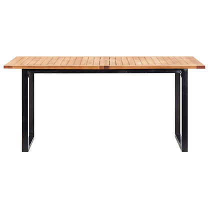Set da Pranzo da Giardino 7 pz in Polyrattan e Acacia