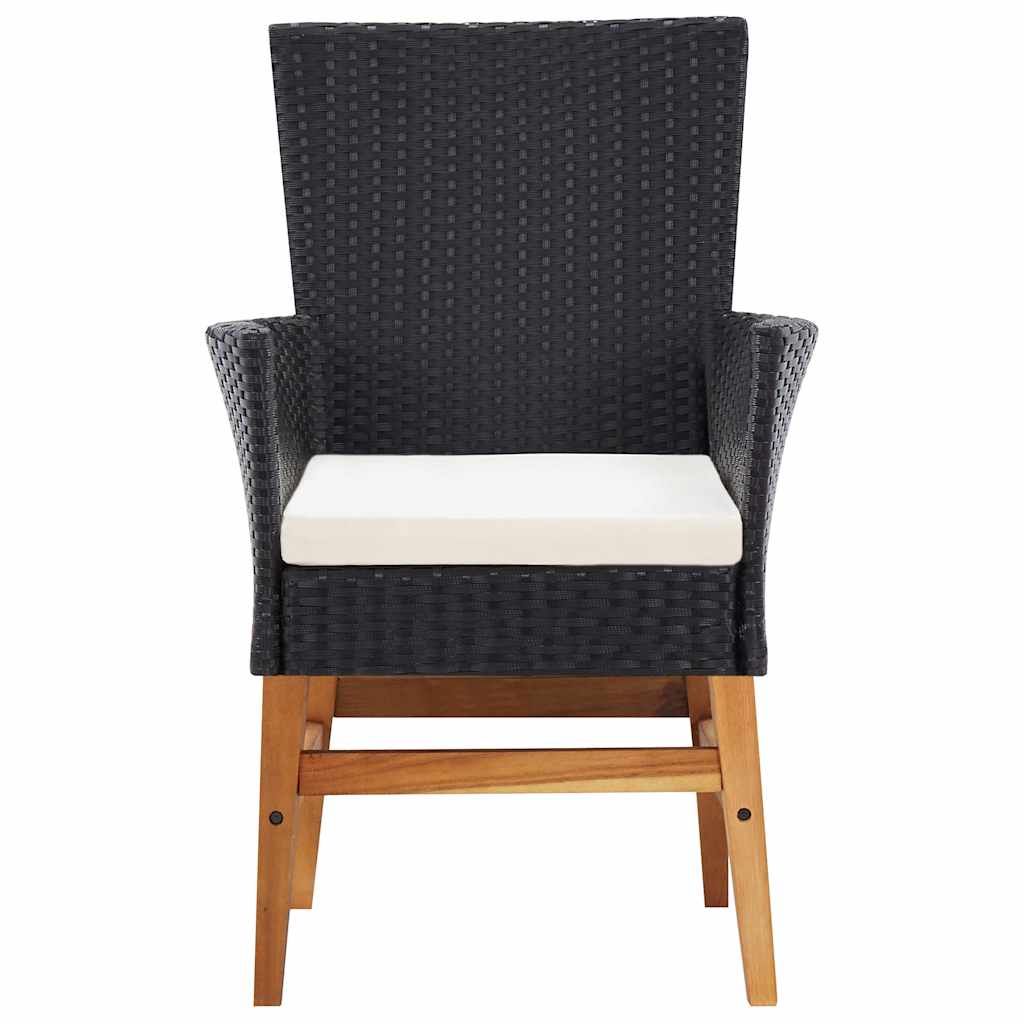 Set da Pranzo da Giardino 7 pz in Polyrattan e Acacia