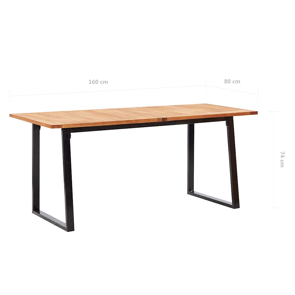 Set da Pranzo da Giardino 7 pz Grigio in Polyrattan e Acacia