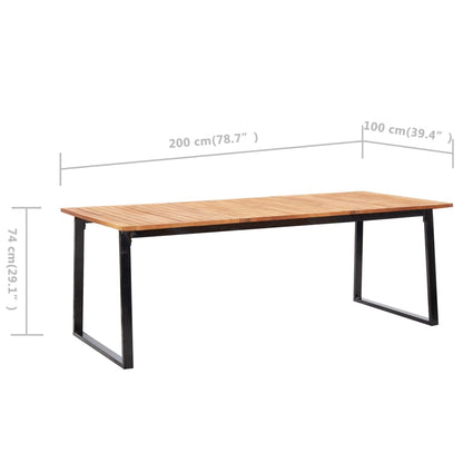 Set da Pranzo da Giardino 9 pz Nero in Polyrattan e Acacia | homemem39