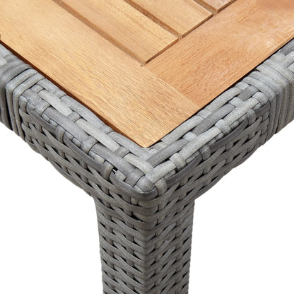 Set da Pranzo per Esterni 7 pz con Cuscini in Polyrattan Grigio | homemem39