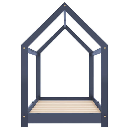 Giroletto per Bambini Grigio in Massello di Pino 70x140 cm - homemem39