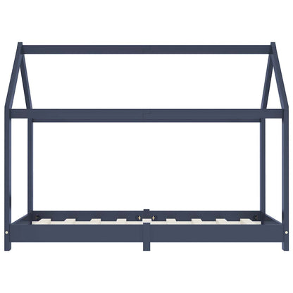 Giroletto per Bambini Grigio in Legno Massello di Pino 80x160cm