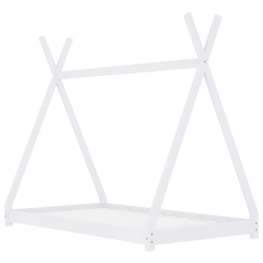 Giroletto per Bambini Bianco in Massello di Pino 70x140 cm - homemem39