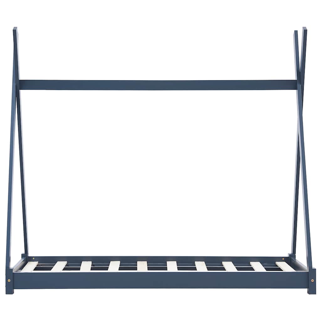 Giroletto per Bambini Grigio in Massello di Pino 70x140 cm | homemem39