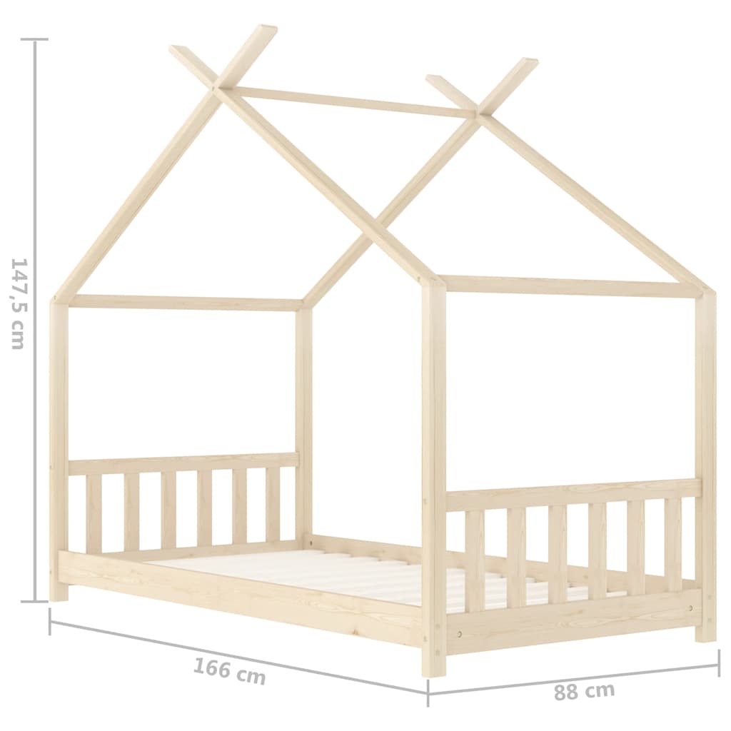 Giroletto per Bambini in Legno Massello di Pino 80x160 cm | homemem39