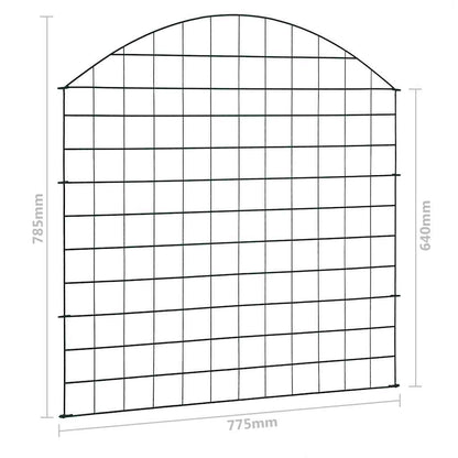 Set Recinzione da Giardino ad Arco 77,5x78,5 cm Verde - homemem39
