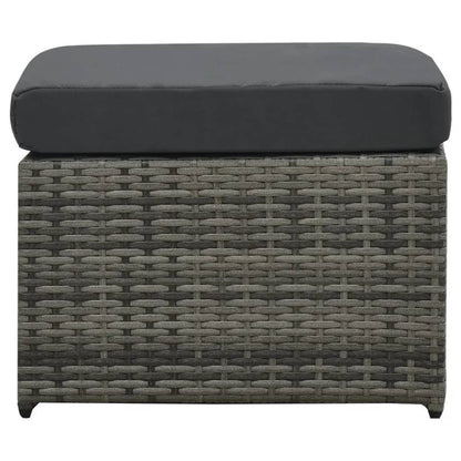 Set Divani da Giardino 4 pz con Cuscini in Polyrattan Antracite | homemem39