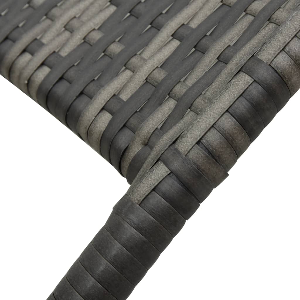 Lettino Prendisole Pieghevole in Polyrattan Grigio - homemem39