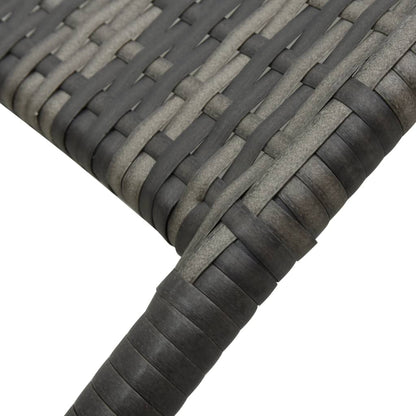 Lettino Prendisole Pieghevole in Polyrattan Grigio - homemem39