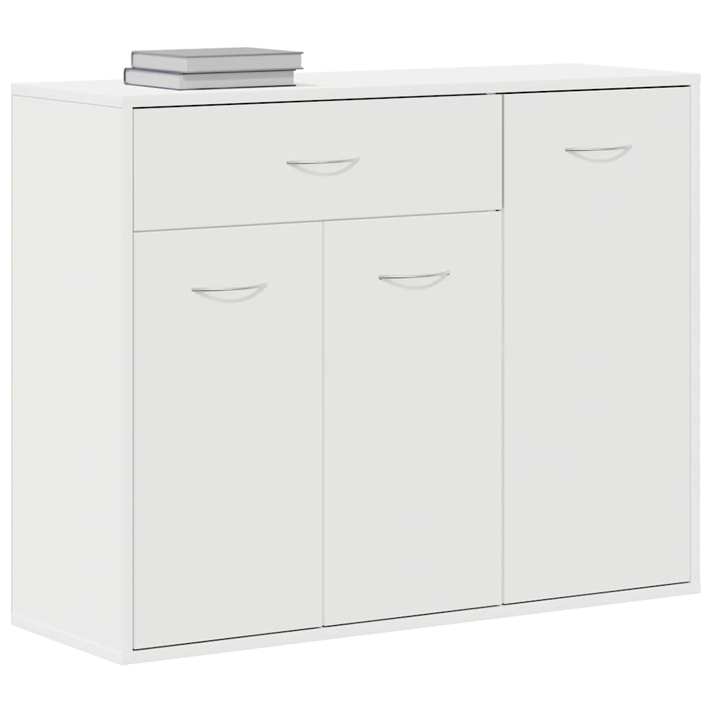 Credenza Bianca 88x30x70 cm in Legno Multistrato
