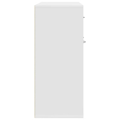 Credenza Bianca 88x30x70 cm in Legno Multistrato - homemem39