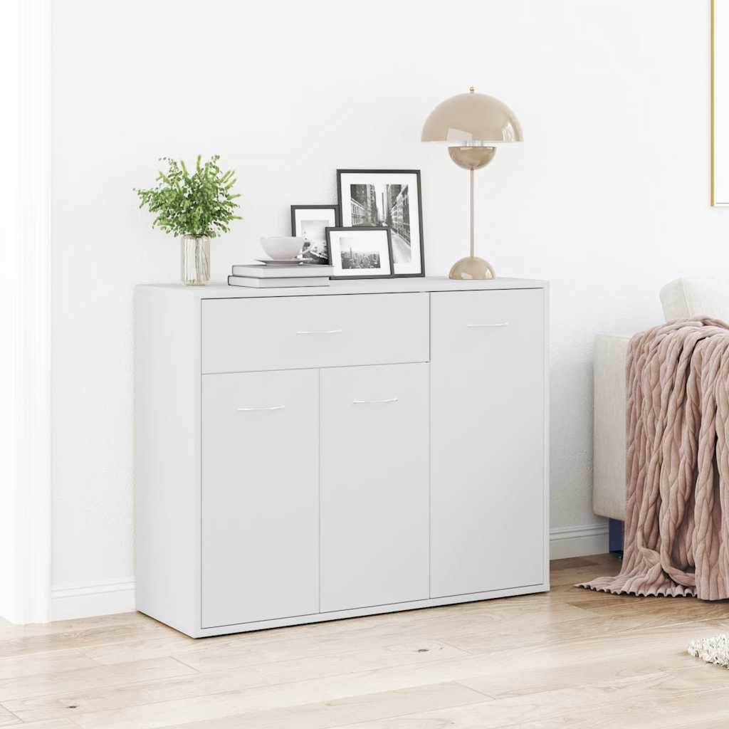 Credenza Bianca 88x30x70 cm in Legno Multistrato - homemem39