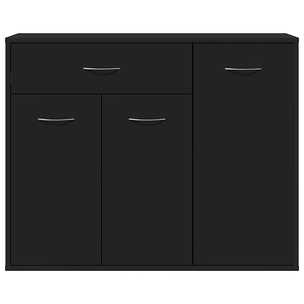 Credenza Nera 88x30x70 cm in Legno Multistrato - homemem39