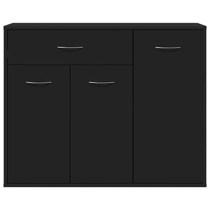 Credenza Nera 88x30x70 cm in Legno Multistrato - homemem39