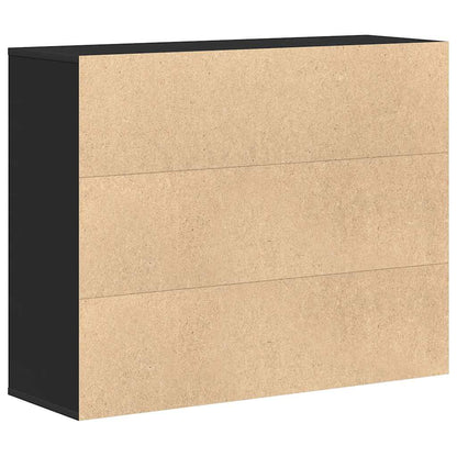 Credenza Nera 88x30x70 cm in Legno Multistrato - homemem39