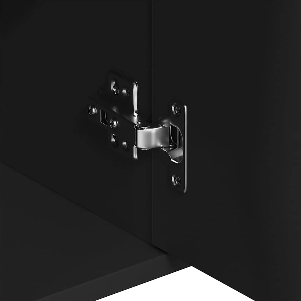 Credenza Nera 88x30x70 cm in Legno Multistrato - homemem39