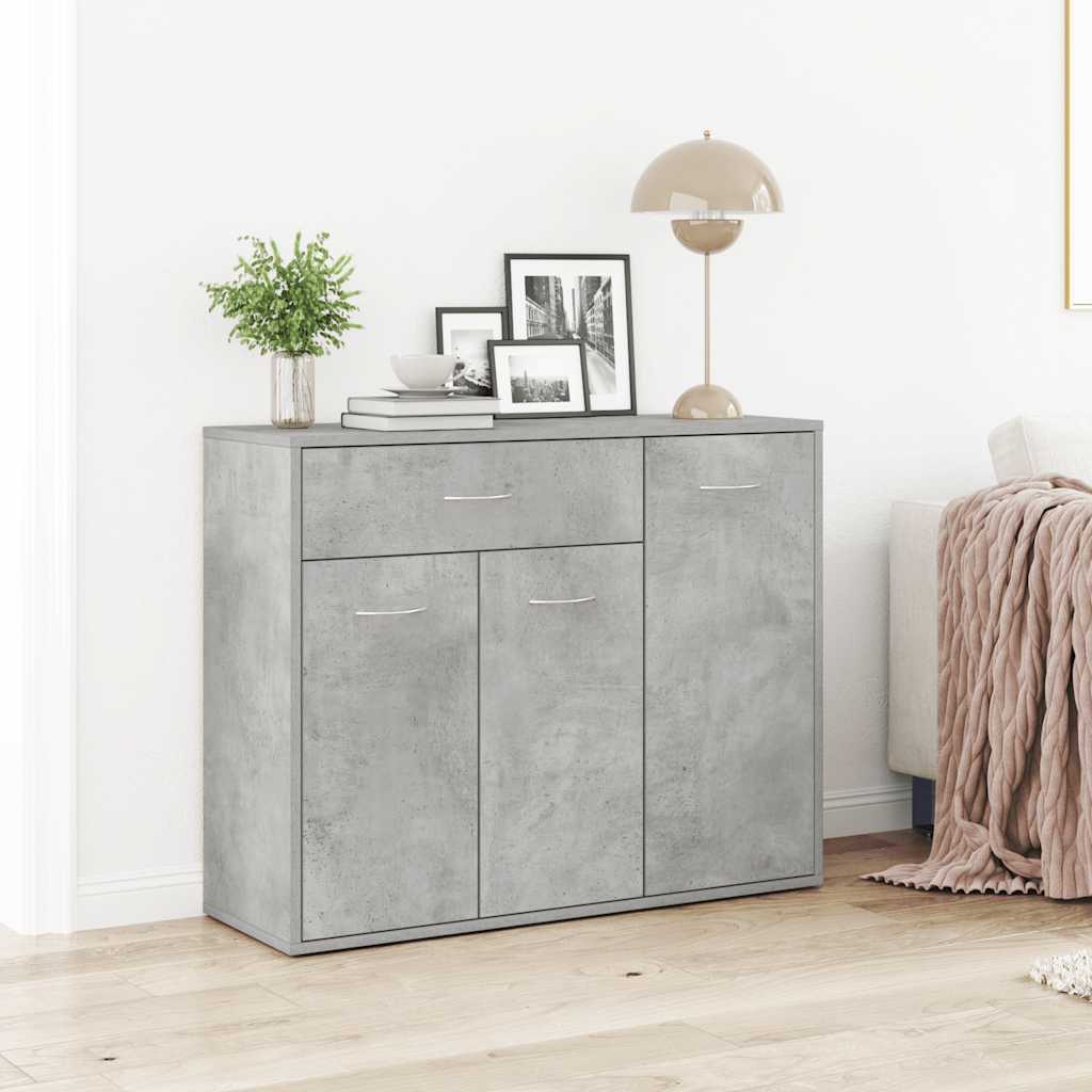 Credenza Grigio Cemento 88x30x70 cm in Legno Multistrato - homemem39