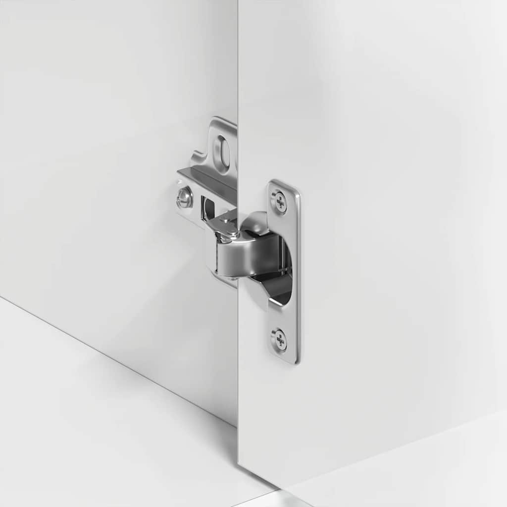 Credenza Bianco Lucido 88x30x70 cm in Legno Multistrato - homemem39