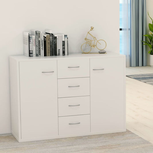 Credenza Bianca 88x30x65 cm in Legno Multistrato - homemem39