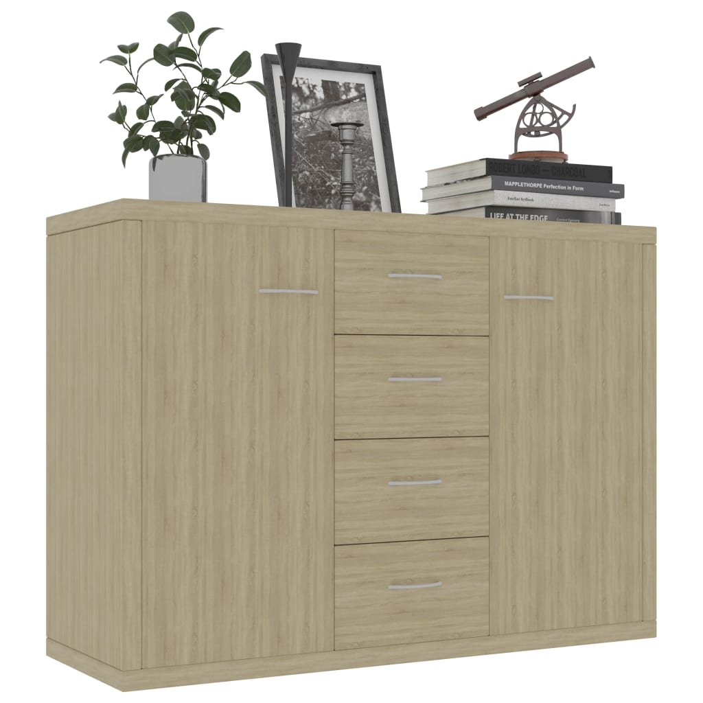 Credenza Rovere Sonoma 88x30x65 cm in Legno Multistrato - homemem39