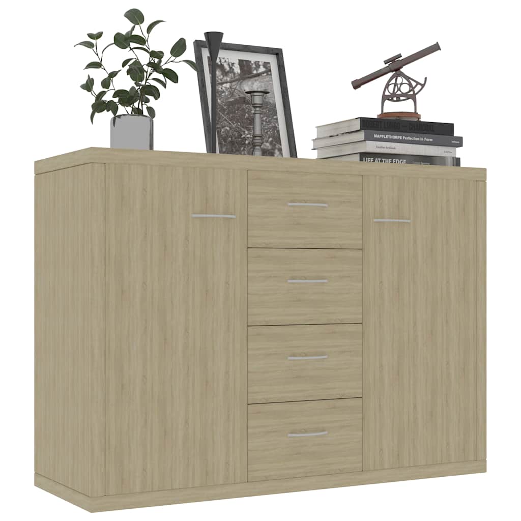 Credenza Rovere Sonoma 88x30x65 cm in Legno Multistrato