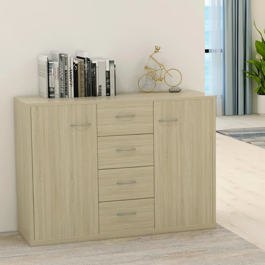 Credenza Rovere Sonoma 88x30x65 cm in Legno Multistrato - homemem39