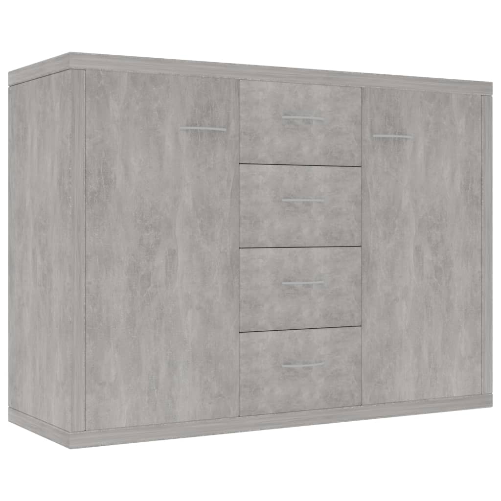 Credenza Grigio Cemento 88x30x65 cm in Legno Multistrato - homemem39