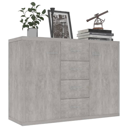 Credenza Grigio Cemento 88x30x65 cm in Legno Multistrato - homemem39