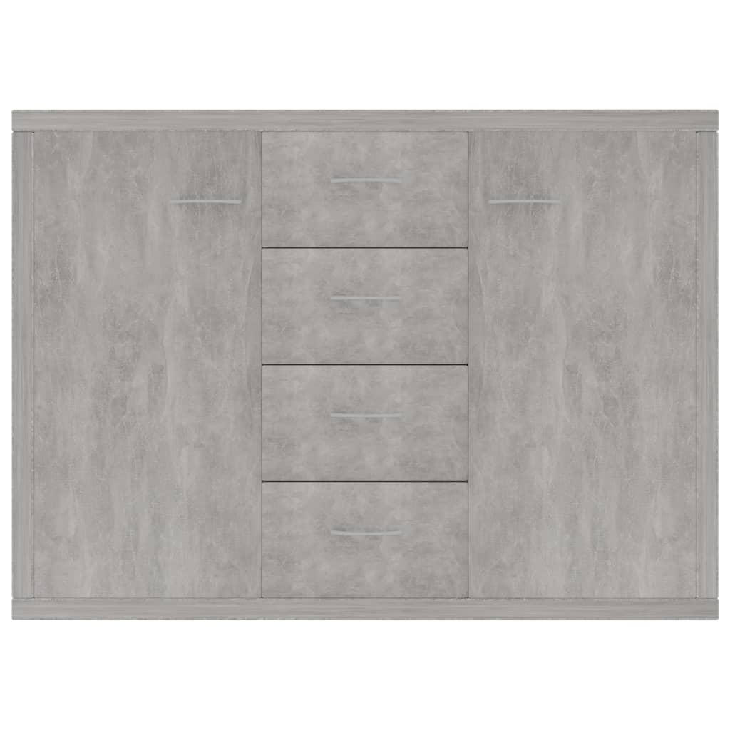 Credenza Grigio Cemento 88x30x65 cm in Legno Multistrato