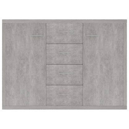 Credenza Grigio Cemento 88x30x65 cm in Legno Multistrato