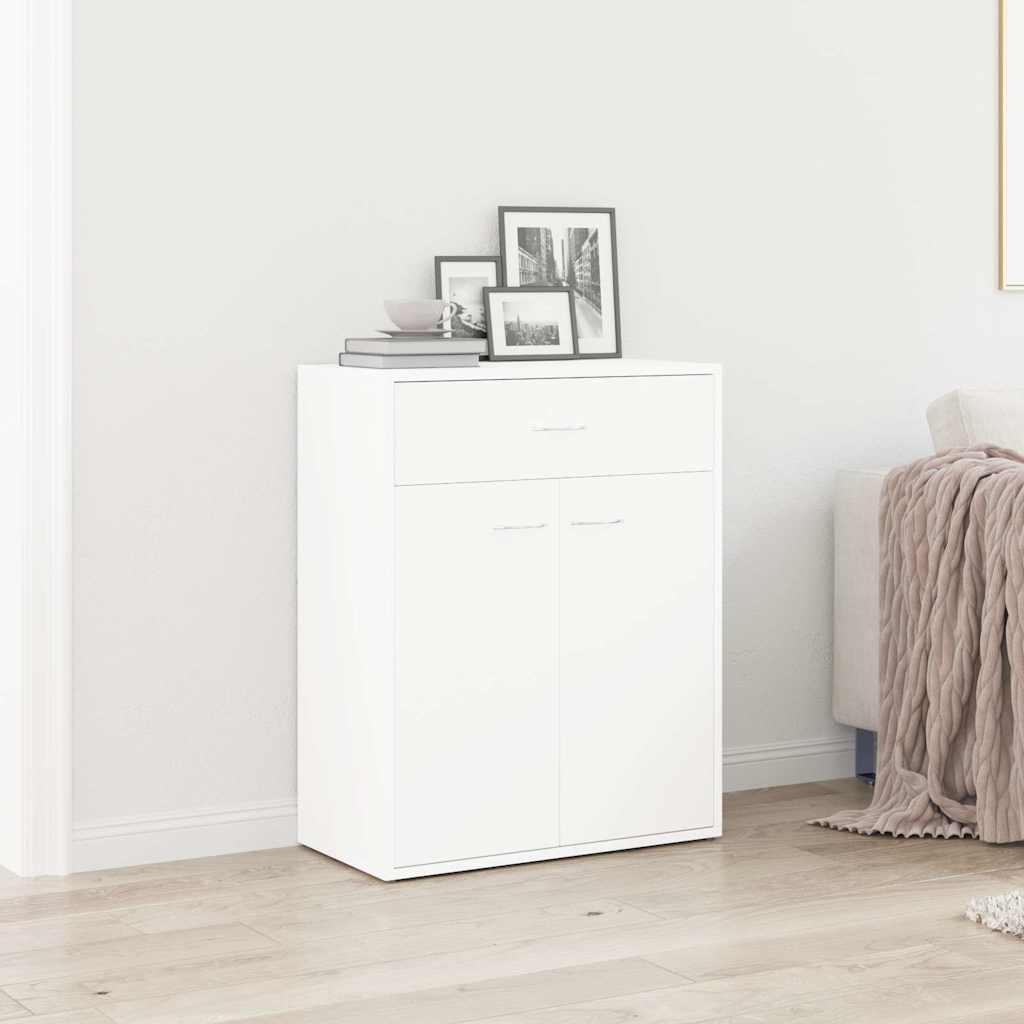 Credenza Bianca 60x30x75 cm in Legno Multistrato