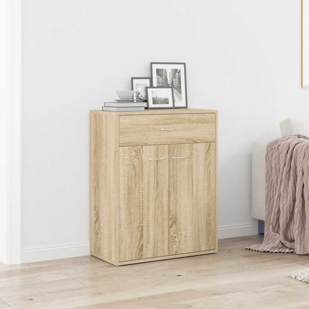 Credenza Rovere Sonoma 60x30x75 cm in Legno Multistrato