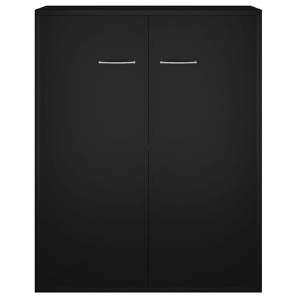 Credenza Nera 60x30x75 cm in Legno Multistrato - homemem39