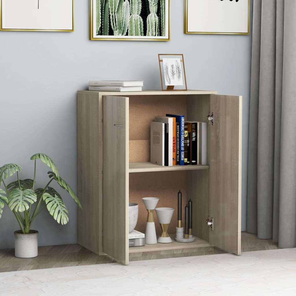 Credenza Rovere Sonoma 60x30x75 cm in Legno Multistrato - homemem39