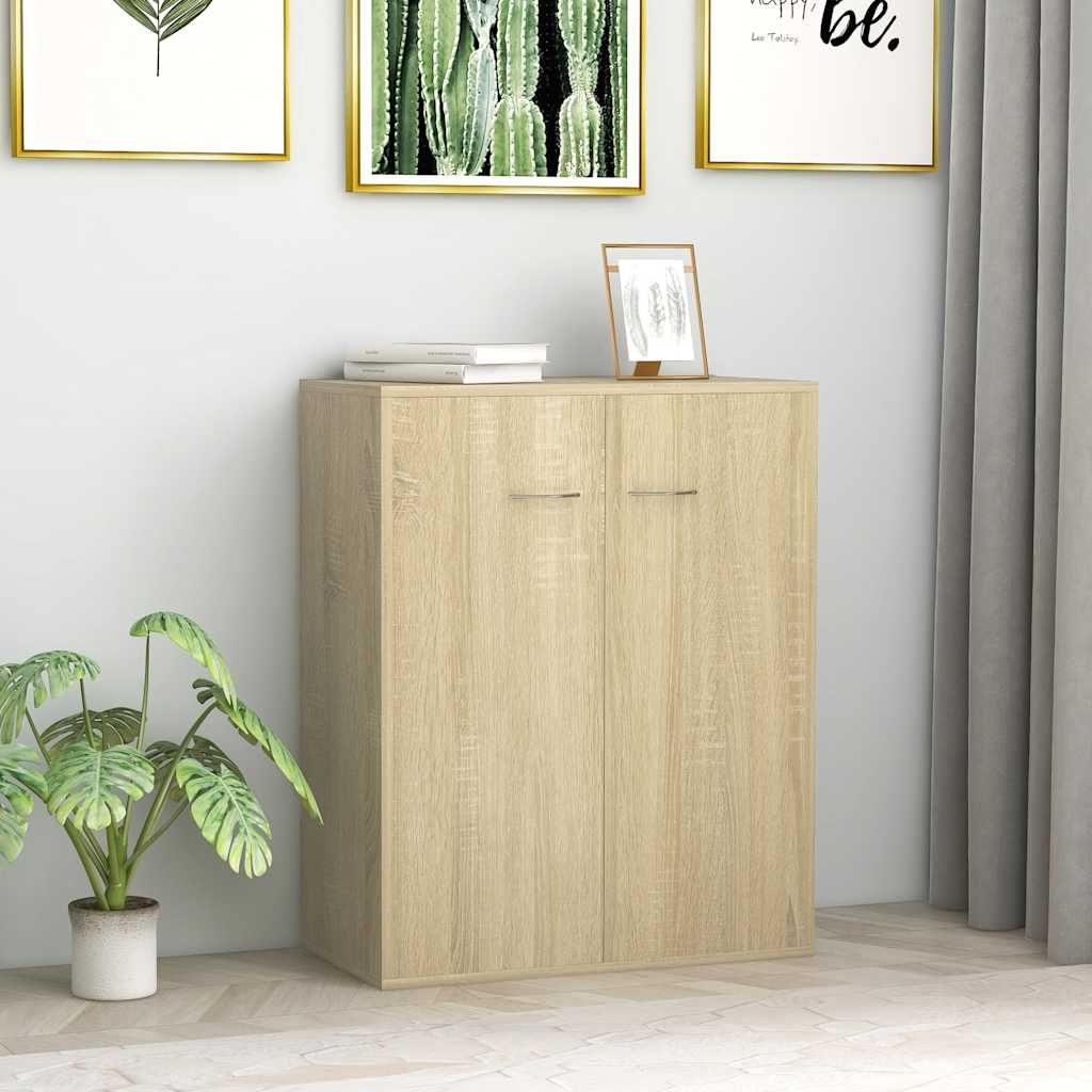 Credenza Rovere Sonoma 60x30x75 cm in Legno Multistrato