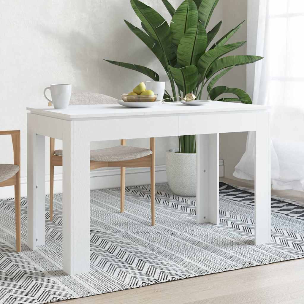 Tavolo da Pranzo Bianco 120x60x76 cm in Legno Multistrato | homemem39
