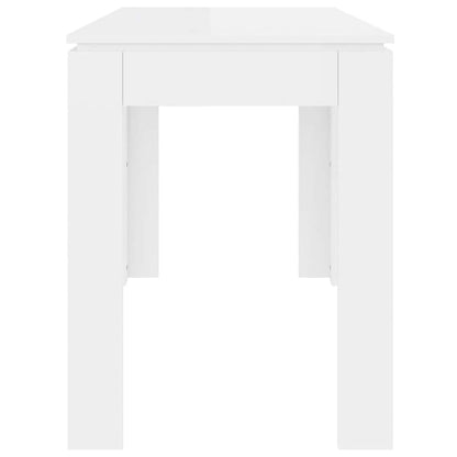 Tavolo da Pranzo Bianco Lucido 120x60x76 cm Legno Multistrato - homemem39