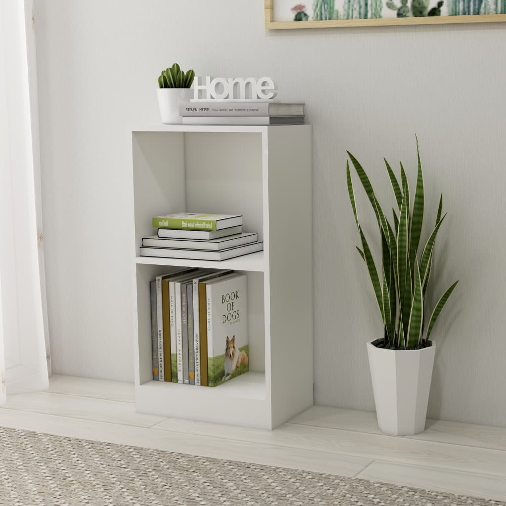 Libreria Bianca 40x24x75 cm in Legno Multistrato | homemem39