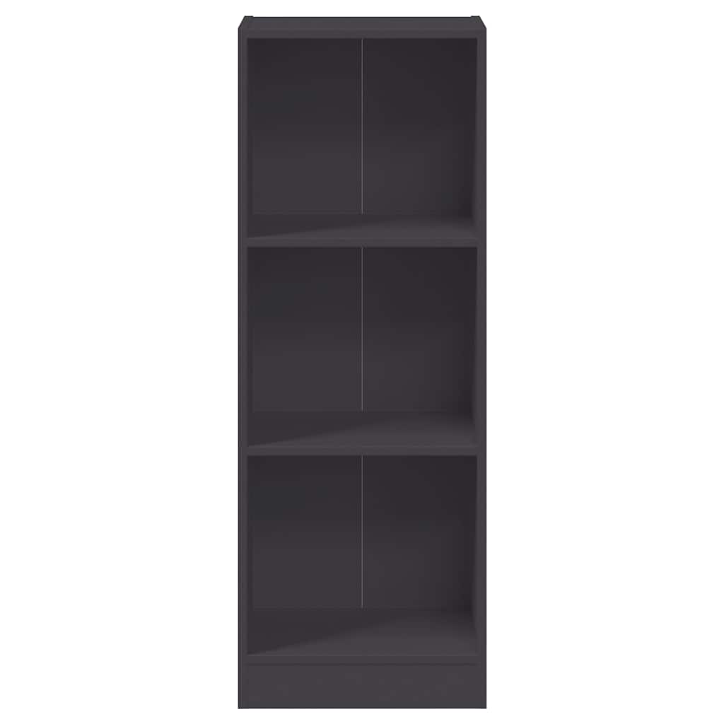 Libreria a 3 Ripiani Grigia 40x24x109 cm in Legno Multistrato | homemem39