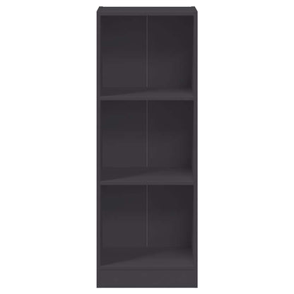 Libreria a 3 Ripiani Grigia 40x24x109 cm in Legno Multistrato | homemem39