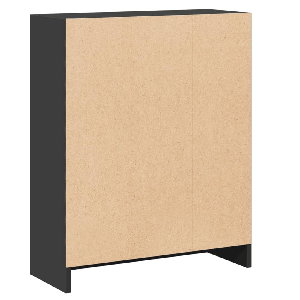 Libreria Nera 60x24x76 cm in Legno Multistrato - homemem39