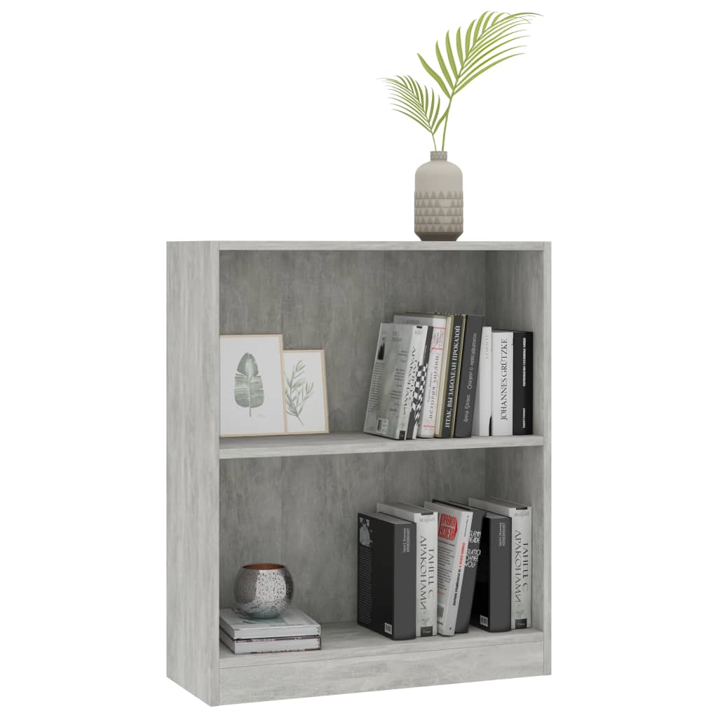 Libreria Grigio Cemento 60x24x76 cm in Legno Multistrato - homemem39