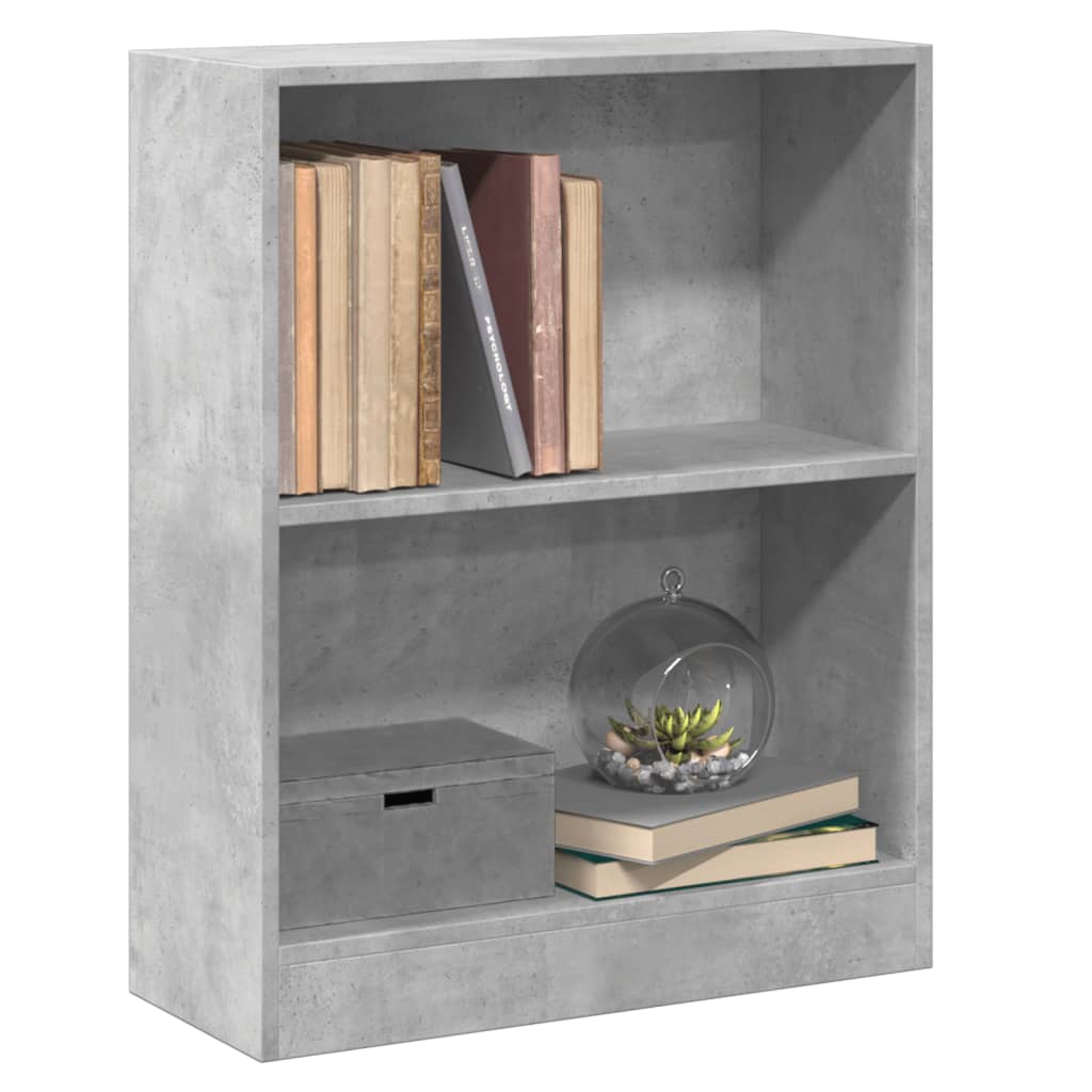 Libreria Grigio Cemento 60x24x76 cm in Legno Multistrato - homemem39