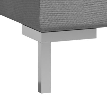 Divani Angolari Modulari 2 pz Cuscini in Tessuto Grigio Chiaro